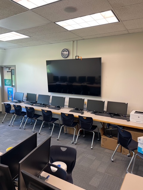 Classroom AV and communication technology installation in an educational environment