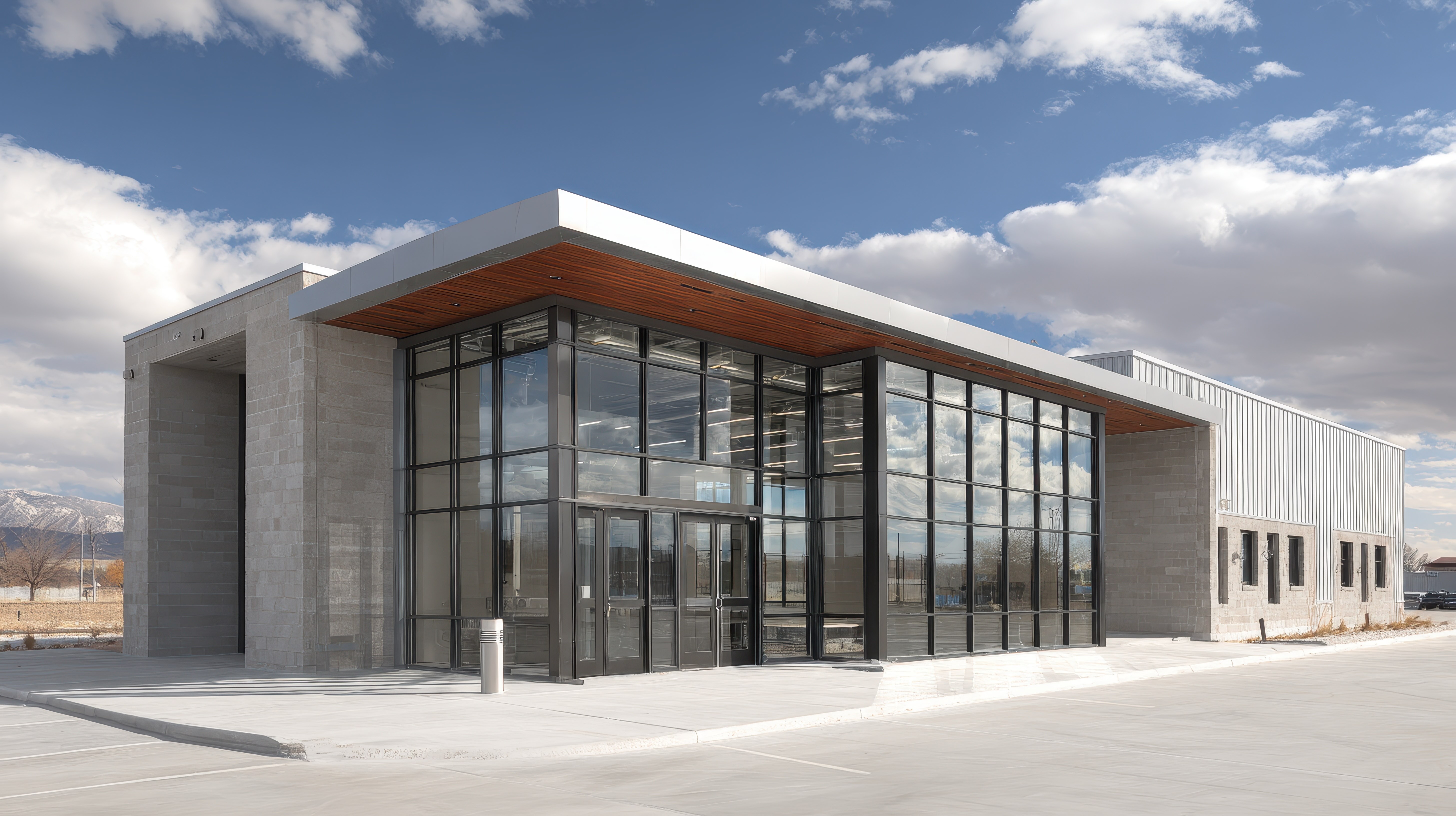 Modern commercial building in Utah supported by low voltage systems, security, and building controls