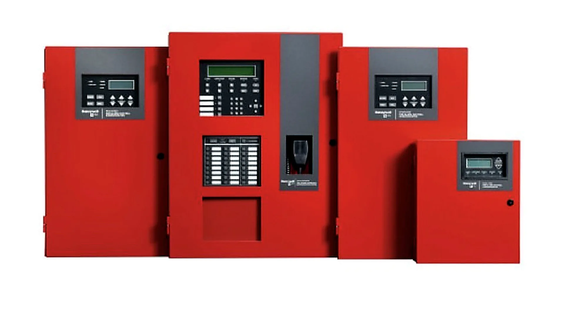 Technician inspecting a commercial fire alarm control panel in Utah