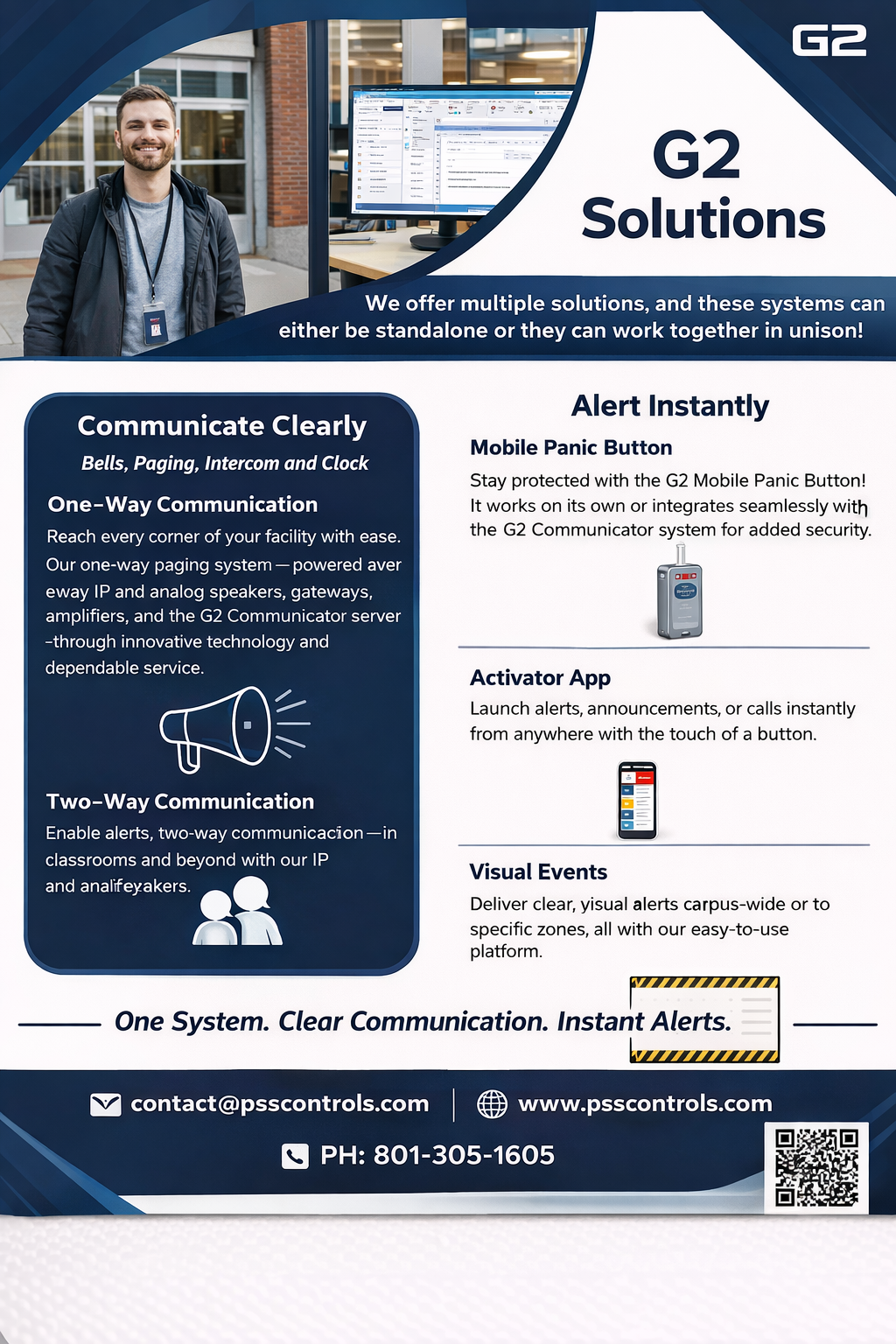 School intercom, paging, and emergency communication system overview